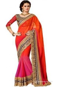 Glory Sarees Embriodered Bollywood Georgette Sari